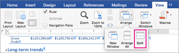 page number footers ms word for mac